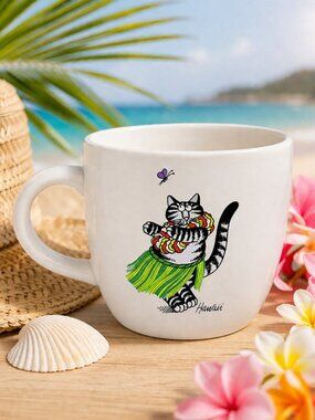 Hula Kitty Stoneware Mug 16oz Project 62